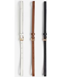 H&M - Set Van 3 Smalle Ceintuurs - Lyst