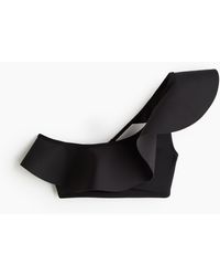 H&M - Wattiertes One-Shoulder-Bikinitop - Lyst