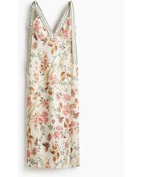 H&M - Kleid aus Leinenmix mit Bindeträgern - Lyst