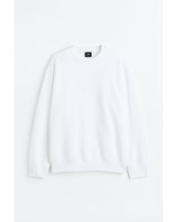 H&M Sweatshirt Relaxed Fit - Weiß