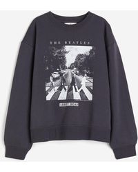 H&M - Sweatshirt mit Motiv - Lyst