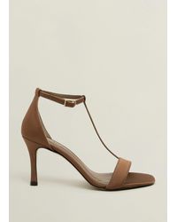 Hobbs - Nadia T-Bar Satin Sandals - Lyst