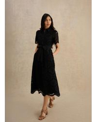 Hobbs - Petite Willa Broderie Dress - Lyst