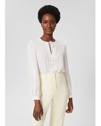 Hobbs - Leena Lace Trim Blouse - Lyst