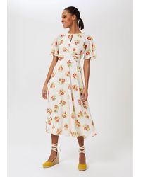 Hobbs - Savannah Floral Jacquard Dress - Lyst