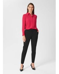 Hobbs - Gael Twill Tapered Trousers - Lyst