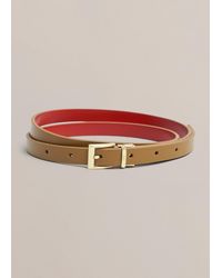 Hobbs - Pauline Skinny Reversible Leather Belt - Lyst