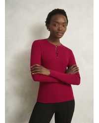 Hobbs - Hayden Button Detail Knitted Jumper - Lyst
