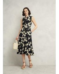 Hobbs - Petite Floral Thea Midi Dress - Lyst