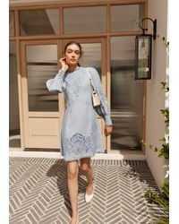 Hobbs - Witley Embroidered Mini Dress - Lyst