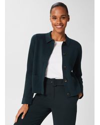 Hobbs - Dawn Cotton Wool Knitted Jacket - Lyst