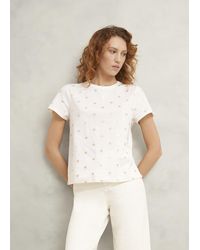 Hobbs - Adaline Cotton Printed T-Shirt - Lyst