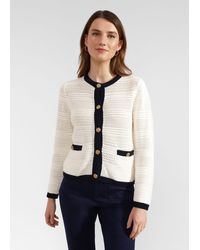 Hobbs - Nola Cotton Blend Knitted Jacket - Lyst