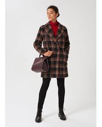 Hobbs - Carmina Check Coat With Wool - Lyst