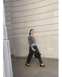 Hobbs - Raleigh Leopard Print Crew Neck Knitted Cardigan - Lyst