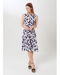 Hobbs - Twitchill Linen Fit And Flare Dress - Lyst