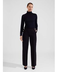 Hobbs - Hana Wide Leg Cotton Blend Trousers - Lyst
