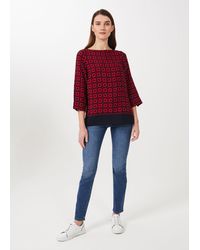 Hobbs - Marcia Geo Crew Neck Blouse - Lyst
