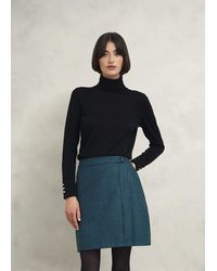 Hobbs - Leah Wool Kilt Skirt - Lyst