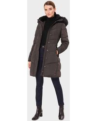Hobbs Lettie Puffer Jacket With Hood - Grey