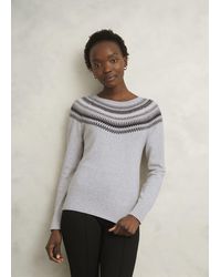 Hobbs - Sparkle Greta Fairisle Wool Blend Knitted Jumper - Lyst