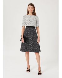 Hobbs Synthetic Spotted 'astraea' Dress in Midnight Ivory (Blue Hobbs Synthetic Spotted 'astraea' Dress in Midnight Ivory (Blue