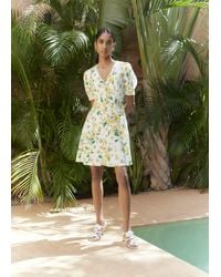 Hobbs - Coniston Floral Linen Blend Mini Dress - Lyst