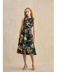 Hobbs - Twitchill Linen Midi Dress - Lyst