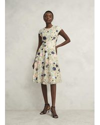Hobbs - Tia Embroidered Dress - Lyst