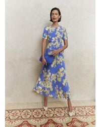 Hobbs - Ann Embellished Silk Dress - Lyst