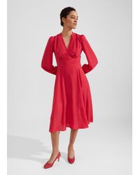 Hobbs - Adrianna Midi Dress - Lyst