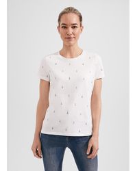 Hobbs - Pixie Cotton Printed T-shirt - Lyst