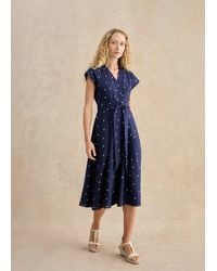 Hobbs - Samantha Spot Button Through Dress - Lyst