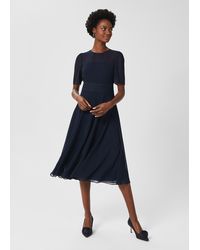 Hobbs - Cressida Fit And Flare Dress - Lyst