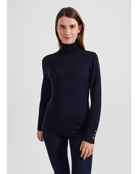 Hobbs - Lara Merino Wool Roll Neck Jumper - Lyst