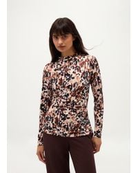 Hobbs - Oriana Printed Ruched Top - Lyst