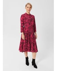 Hobbs - Petite Lainey Belted Fit And Flare Dress - Lyst