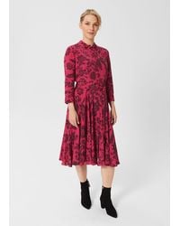 Hobbs - Petite Lainey Belted Fit And Flare Dress - Lyst