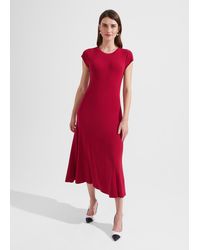 Hobbs - Reena Ribbed Knitted Dress - Lyst