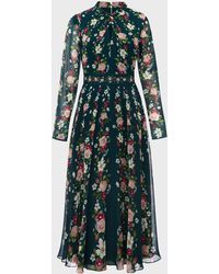 caversham silk floral dress Caversham Floral Silk Dress