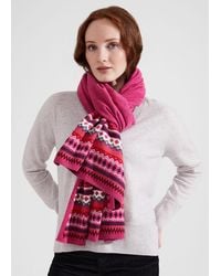 Hobbs - Noa Fairisle Scarf - Lyst