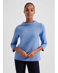 Hobbs - Betsy Textured Top With Cotton - Lyst