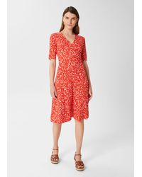 Hobbs - Dina Jersey Wrap Dress - Lyst