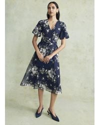 Hobbs - Ira Embroidered Dress - Lyst