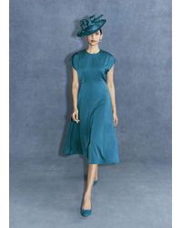 Hobbs - Adela Satin Dress - Lyst