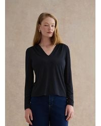 Hobbs - Hannah Printed Polka Dot V Neck Top - Lyst