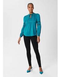 Hobbs - Evianna Lace Detail Blouse - Lyst