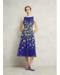 Hobbs - Petite Carly Gathered Neck Dress - Lyst
