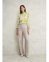Hobbs - Alessia Linen Wide Trousers - Lyst