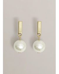 Hobbs - Aria Pearl Earrings - Lyst